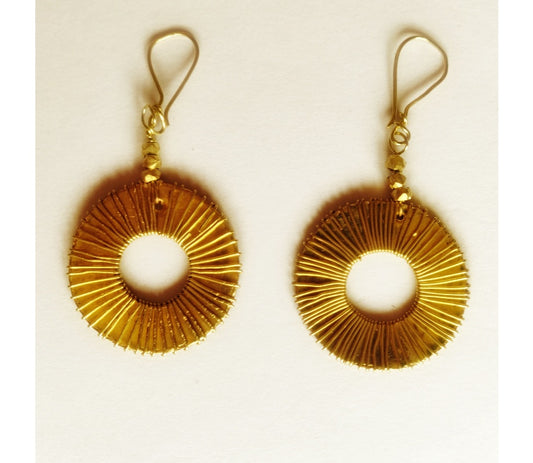 Handcrafted Dokra Necklace from Odisha - Pink Threaded Coil Design - ArtisanSoul