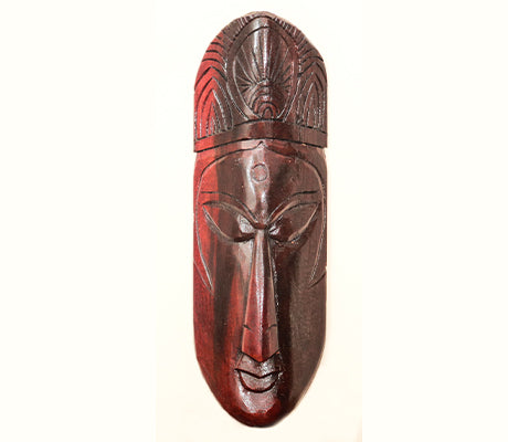 Wooden Mask from Burdwan - 15 Inches - ArtisanSoul