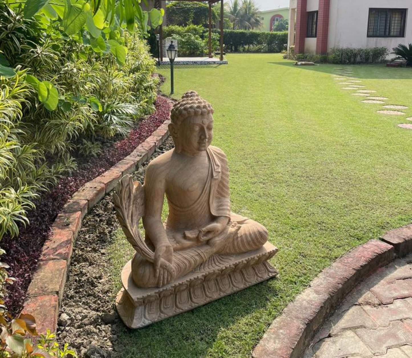 Stone Carving from Odisha - Gautam Buddha 4 feet - ArtisanSoul