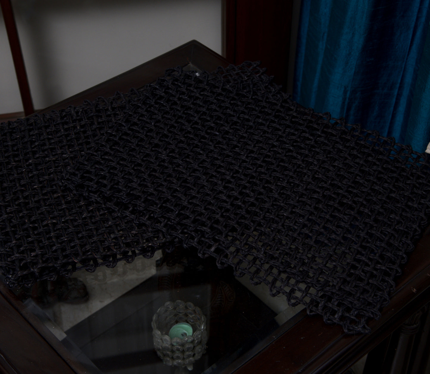 Sabai Grass Table Mats - Black - ArtisanSoul
