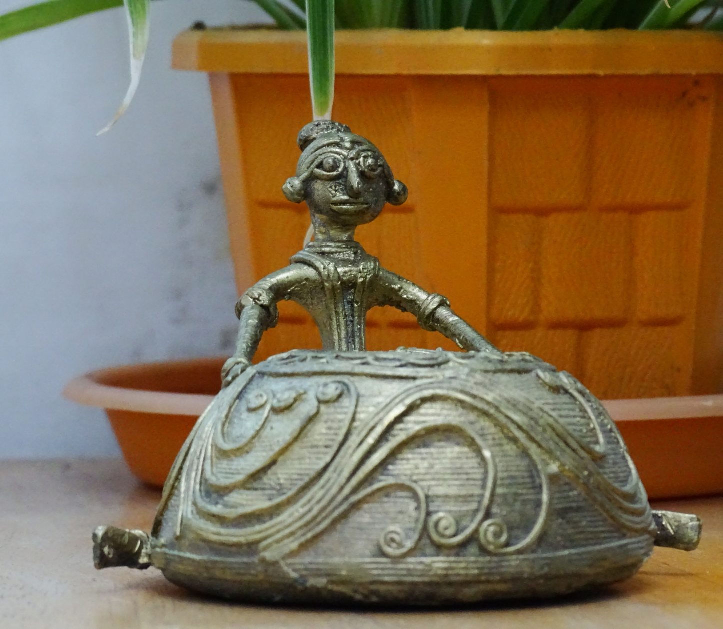 Authentic Dokra craft from Bengal - Tribal Candle Holder - ArtisanSoul