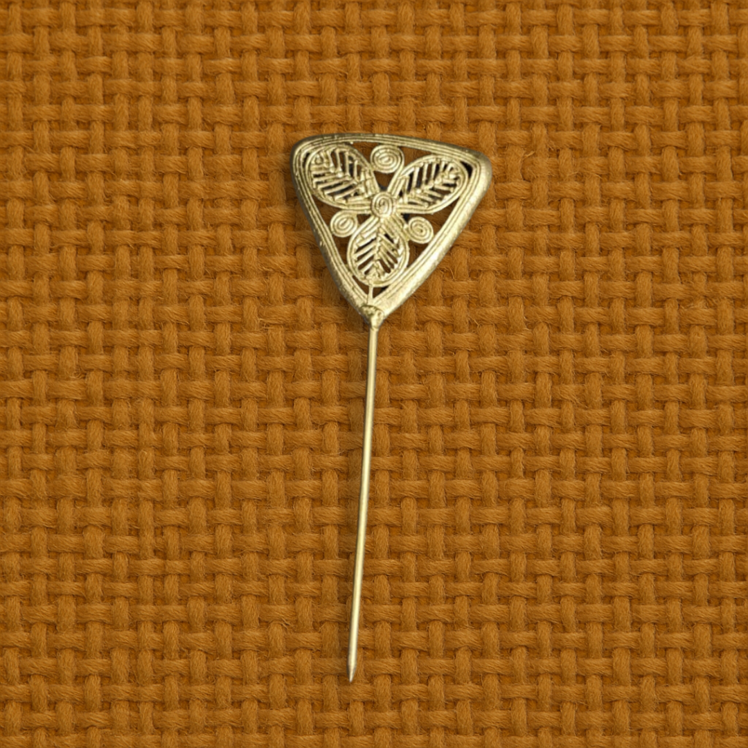 Dokra Brass Hair Pin/ Fruit Stick – Handmade Tribal Accessory - ArtisanSoul