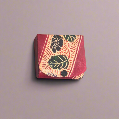 Embossed Leather Lipstick Holder – 3 Slot Travel Pouch for Lipsticks - ArtisanSoul