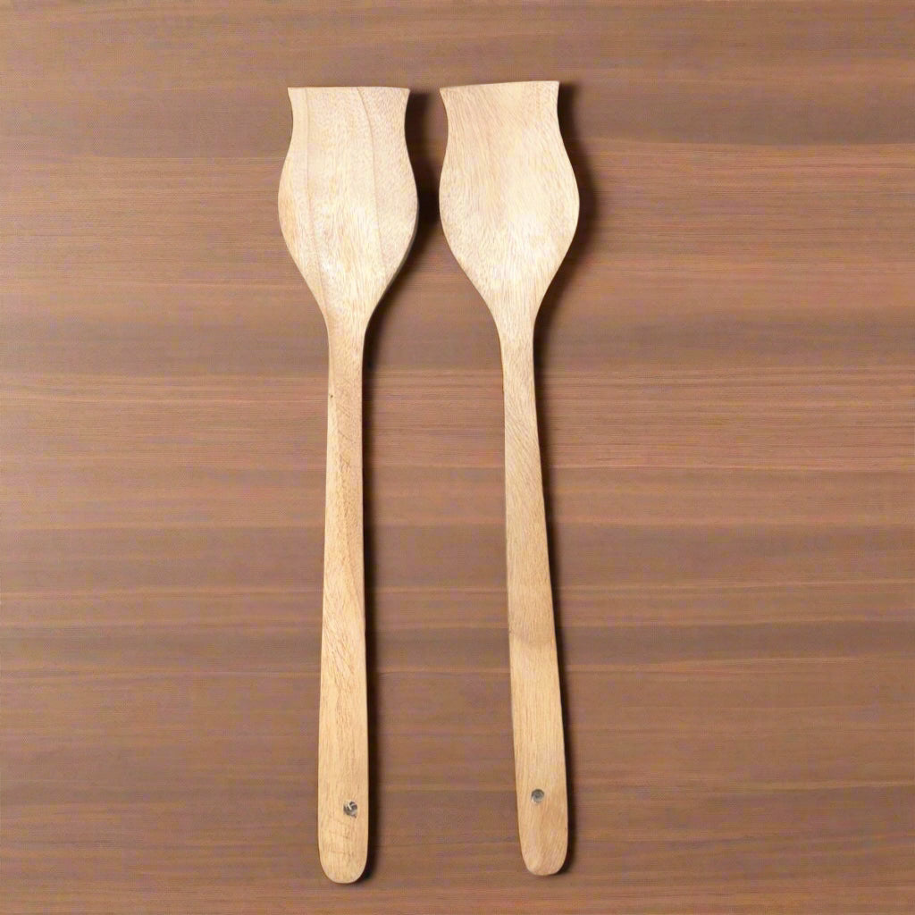 Wooden Flat Spatula for Cooking – Organic Handcrafted Khunti - ArtisanSoul