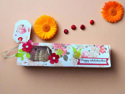 Designer Rakhi Gift Box with Handmade Chocolates & Roli-Chawal - ArtisanSoul