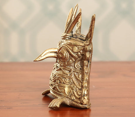 Dokra Owl Paperweight or Showpiece