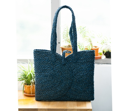 Multi utility bag of Sabai Grass - Blue - ArtisanSoul