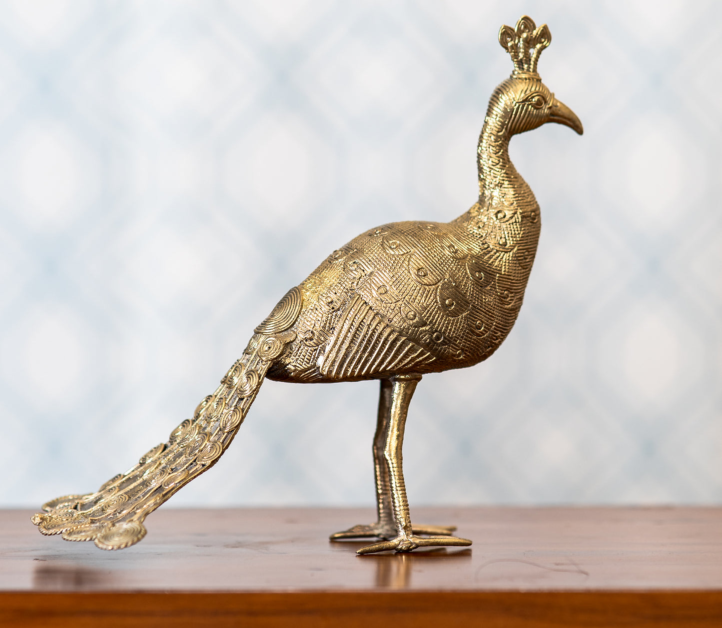 Authentic Dokra Art from Odisha - Peacock - ArtisanSoul