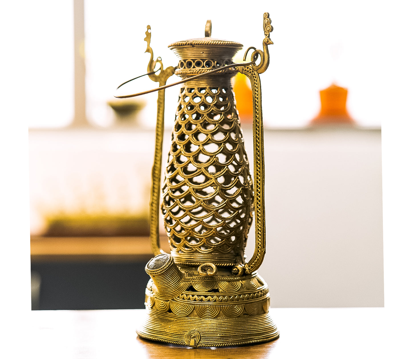 Authentic Dokra Art from Odisha - Lantern - ArtisanSoul