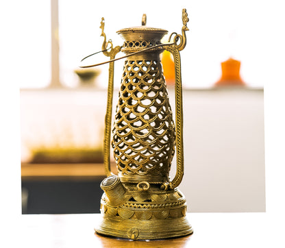 Authentic Dokra Art from Odisha - Lantern - ArtisanSoul