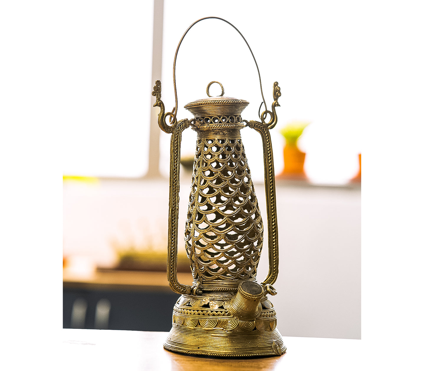 Authentic Dokra Art from Odisha - Lantern - ArtisanSoul