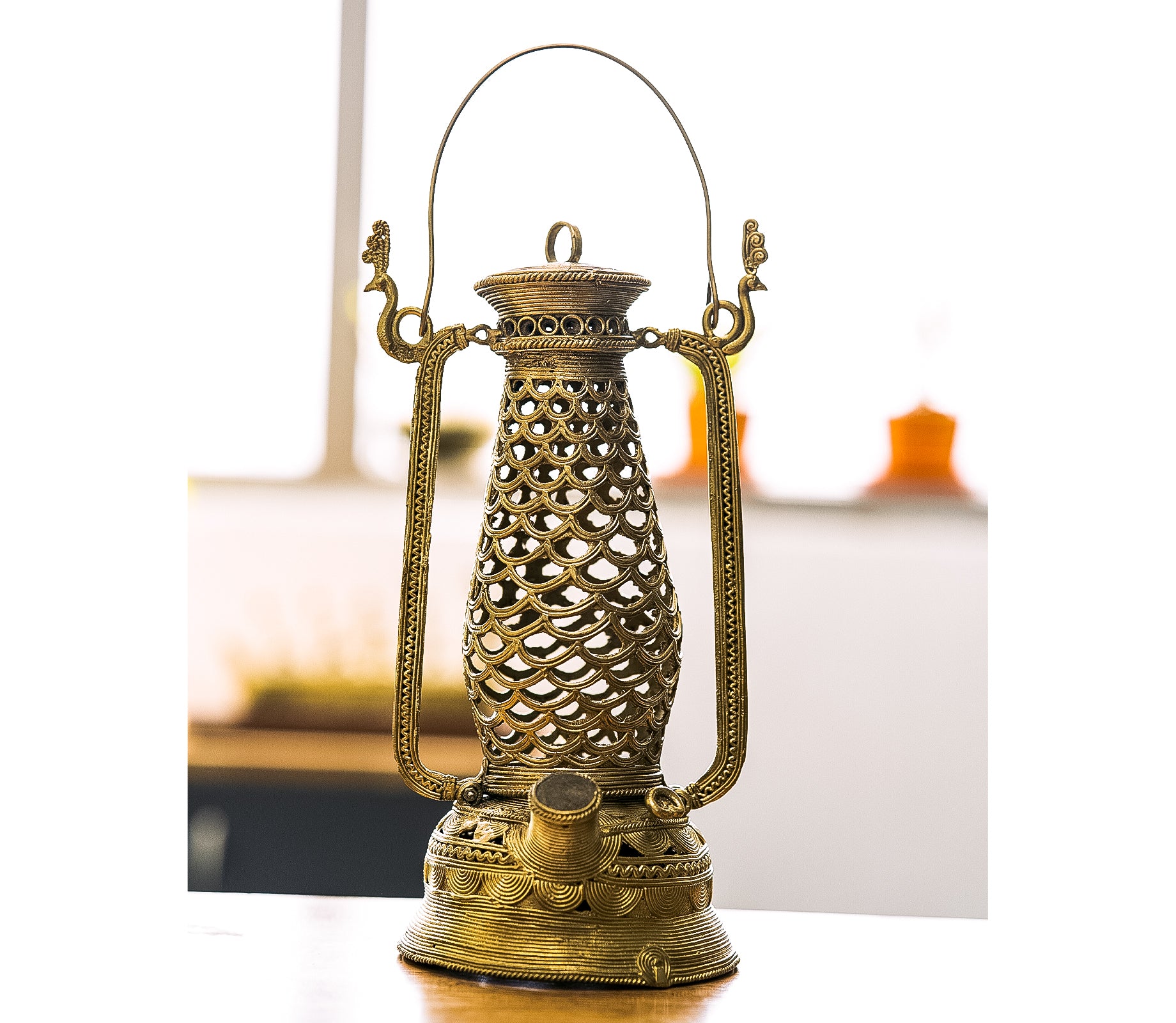 Authentic Dokra Art from Odisha - Lantern - ArtisanSoul