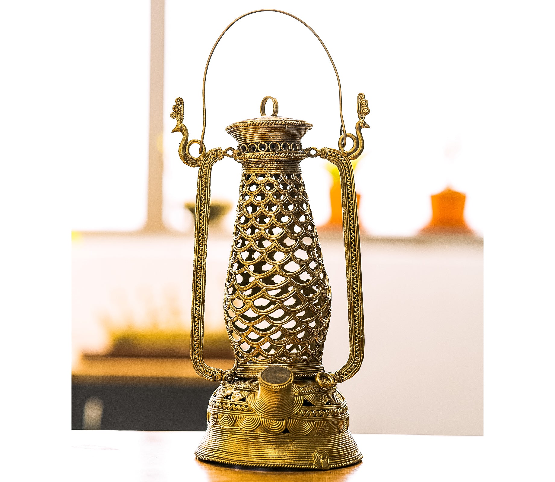 Authentic Dokra Art from Odisha - Lantern - ArtisanSoul