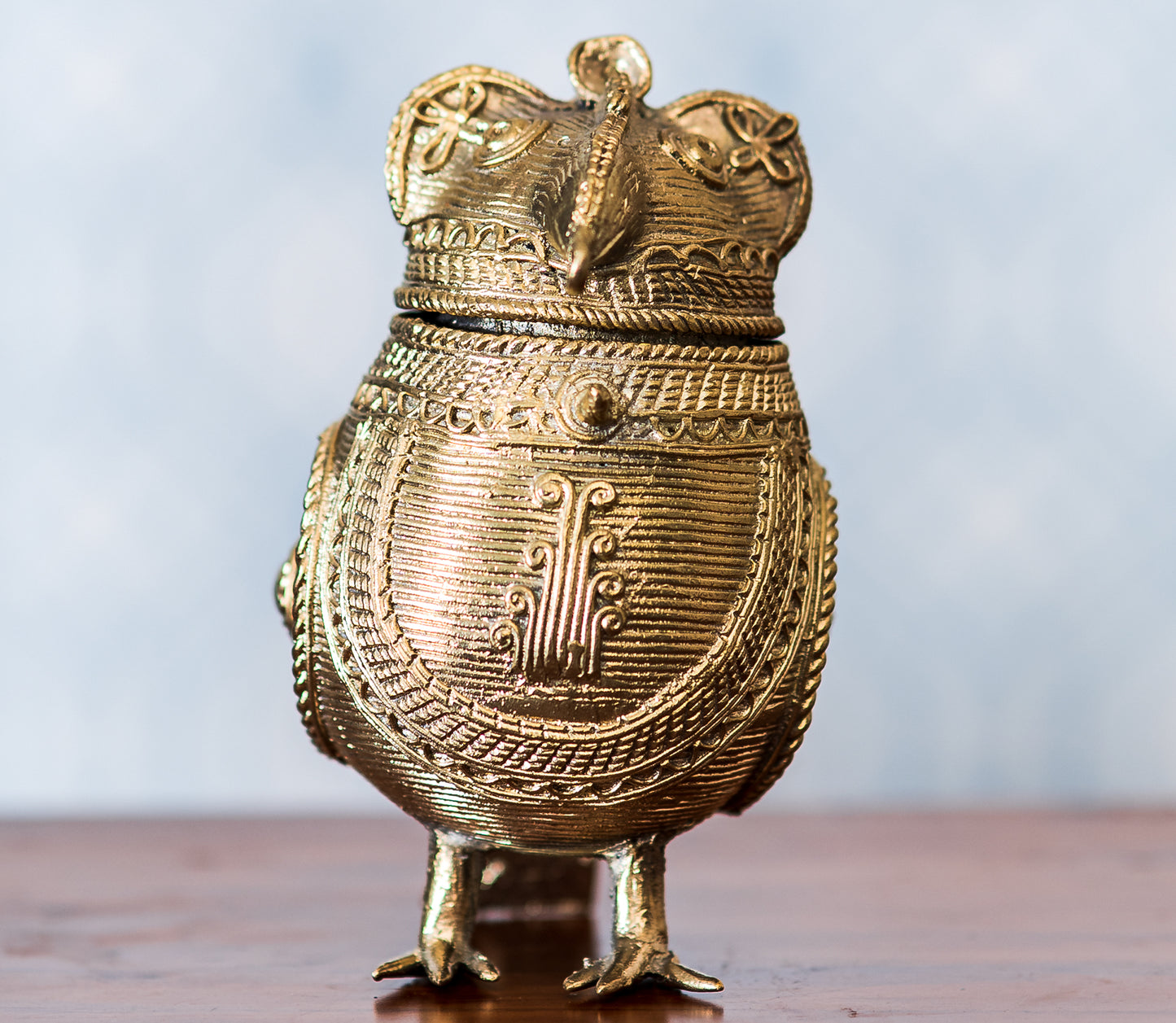 Authentic Dhokra Art from Odisha - Bird Shaped Box - ArtisanSoul