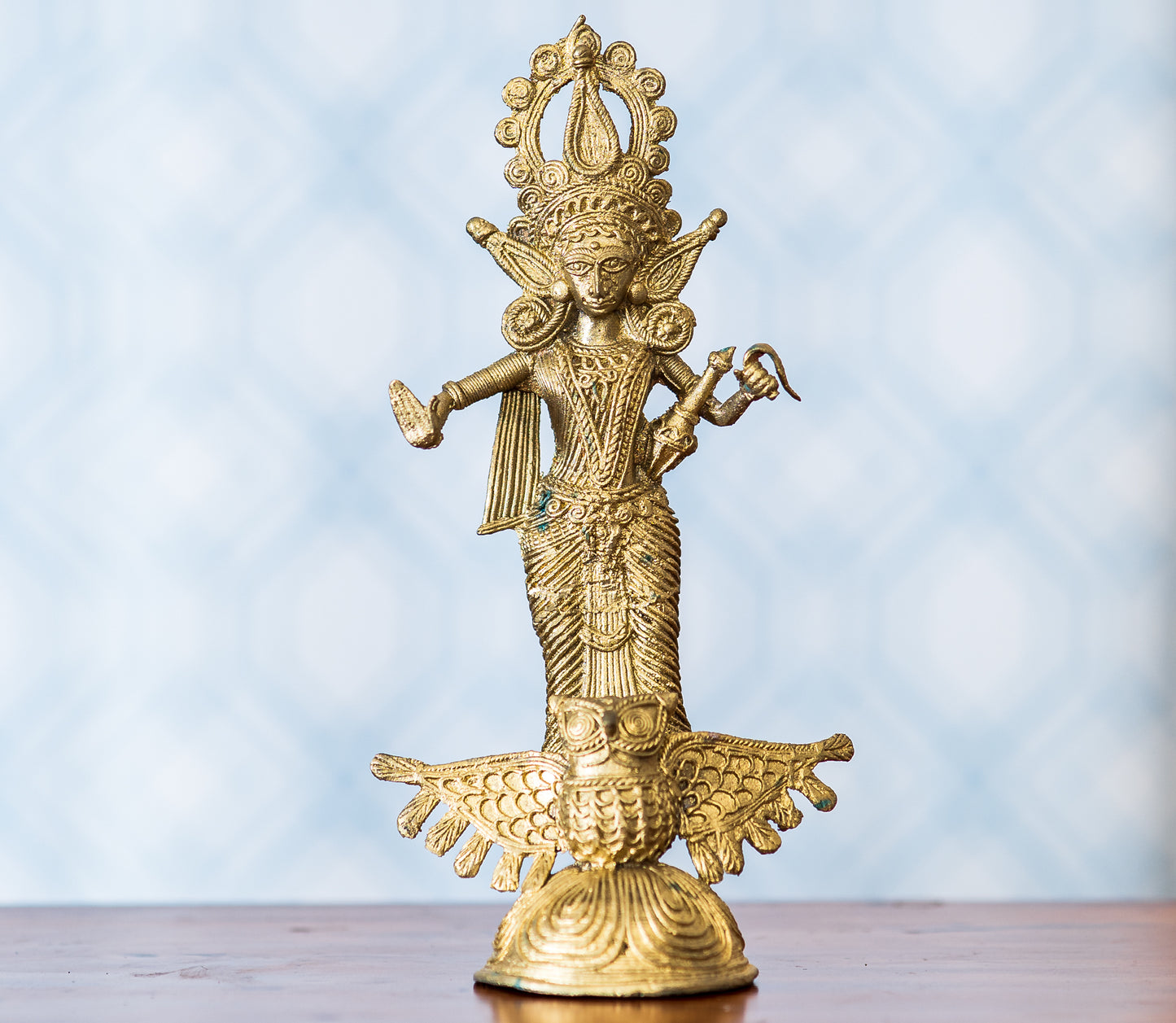 Authentic Dokra Craft - Standing Laxmi Idol - ArtisanSoul