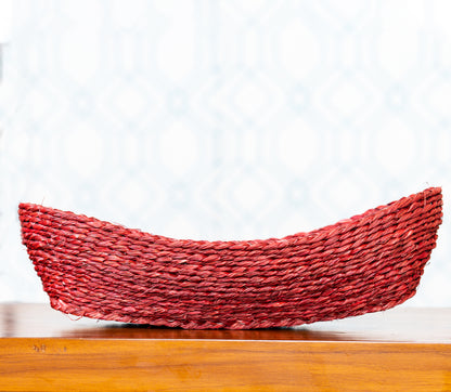 Fruit Basket of Sabai Grass - Red - ArtisanSoul