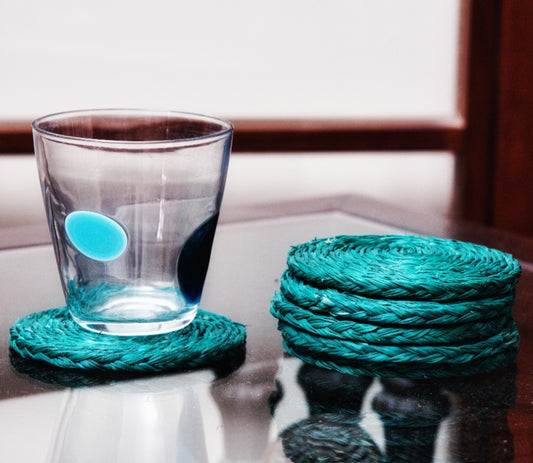 Coaster Set of Sabai Grass - Blue