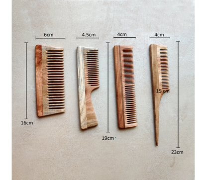 Neem Wood Comb - Set of 4