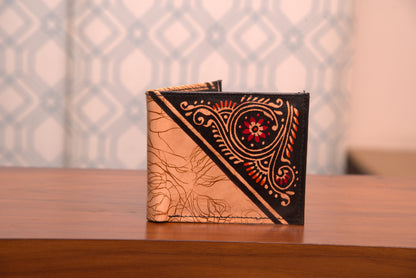 Batik Printed Leather Men's Wallet