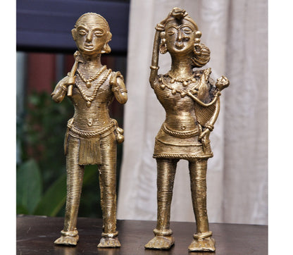 Authentic Dokra Art from Odisha - Farming Couple