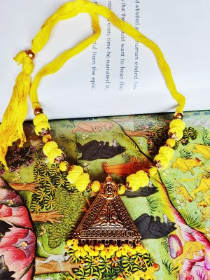 Ethnic handcrafted Necklace - Yellow