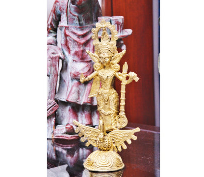 Authentic Dokra Craft - Standing Saraswati Idol