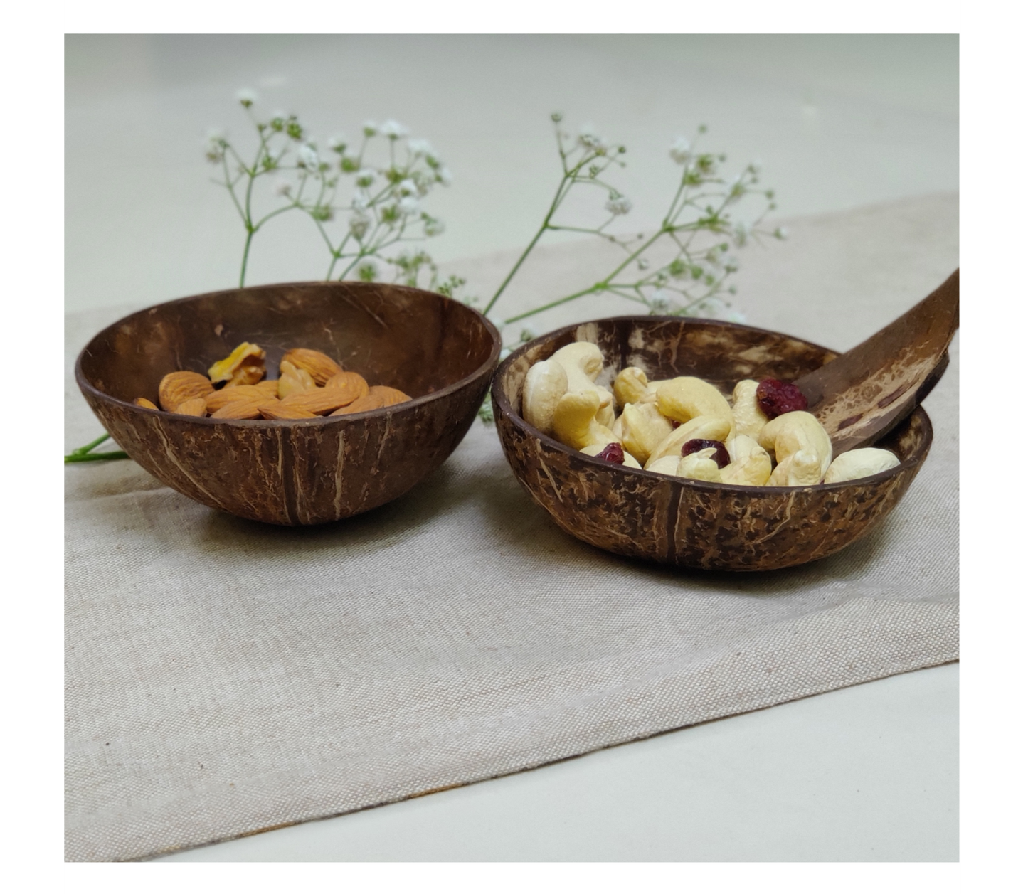 Coconut Shell Snack Bowls Pack - 2