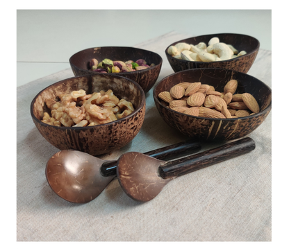 Coconut Shell Snack Bowls Pack - 2