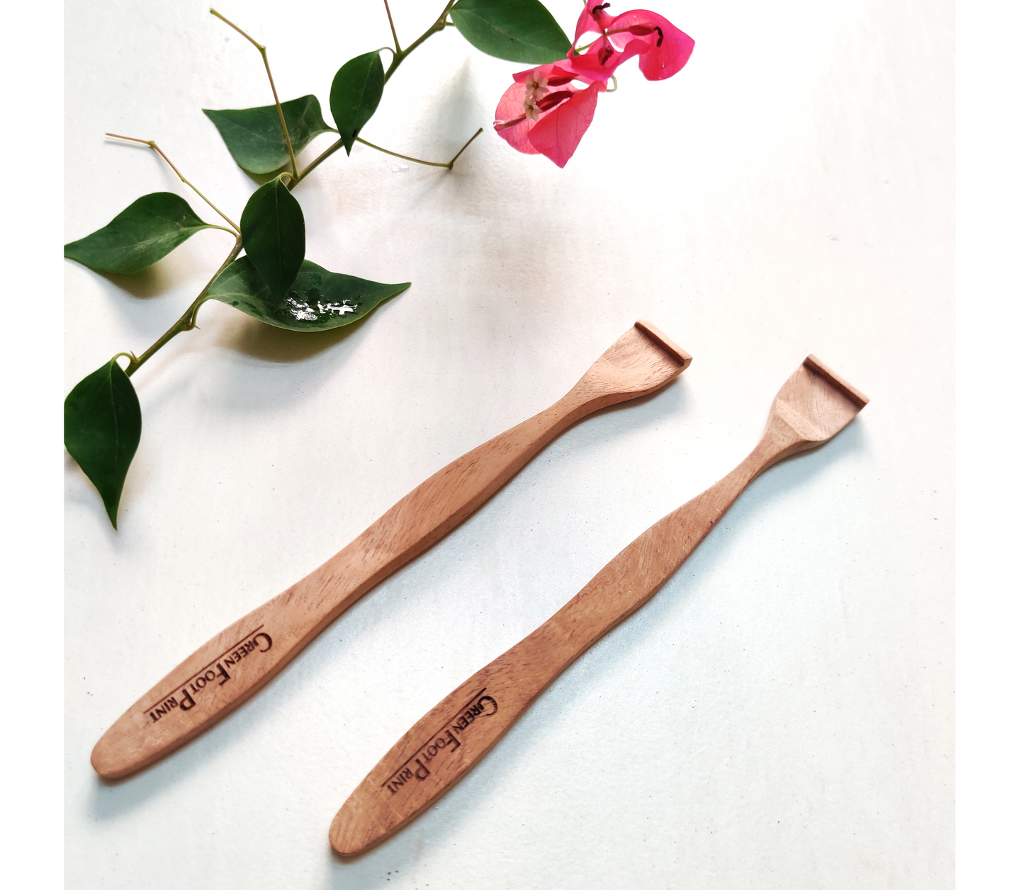 Bamboo Toothbrush with Neem Wood Tongue Cleaner